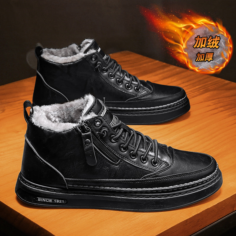Men's wholesale sneaker 98K-1 - Black Fur-Lined