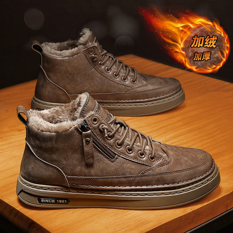 Men's wholesale sneaker 98K-1 - Brown Fur-Lined