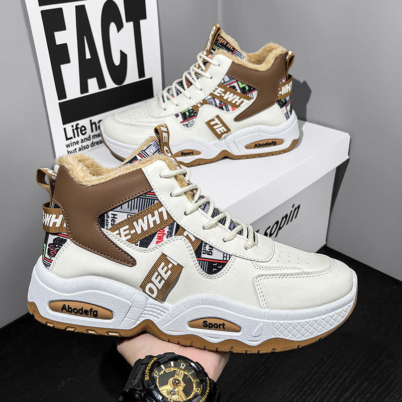 Men's wholesale sneaker BS6029-1 - Khaki Fur-Lined