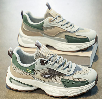 Men's wholesale sneaker F732 - Black/Green