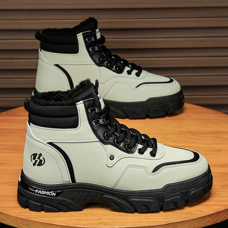 Men's wholesale sneaker H072-1 - Slate Green Fur-Lined