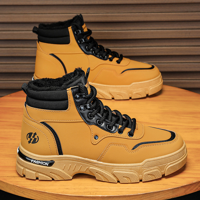 Men's wholesale sneaker H072-1 - Yellow Fur-Lined