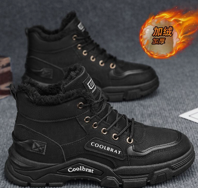 Men's wholesale sneaker J05-1 - Black Fur-Lined