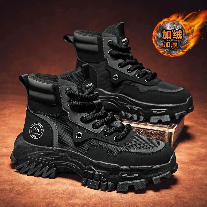 Men's wholesale sneaker L960-1 - Black Fur-Lined
