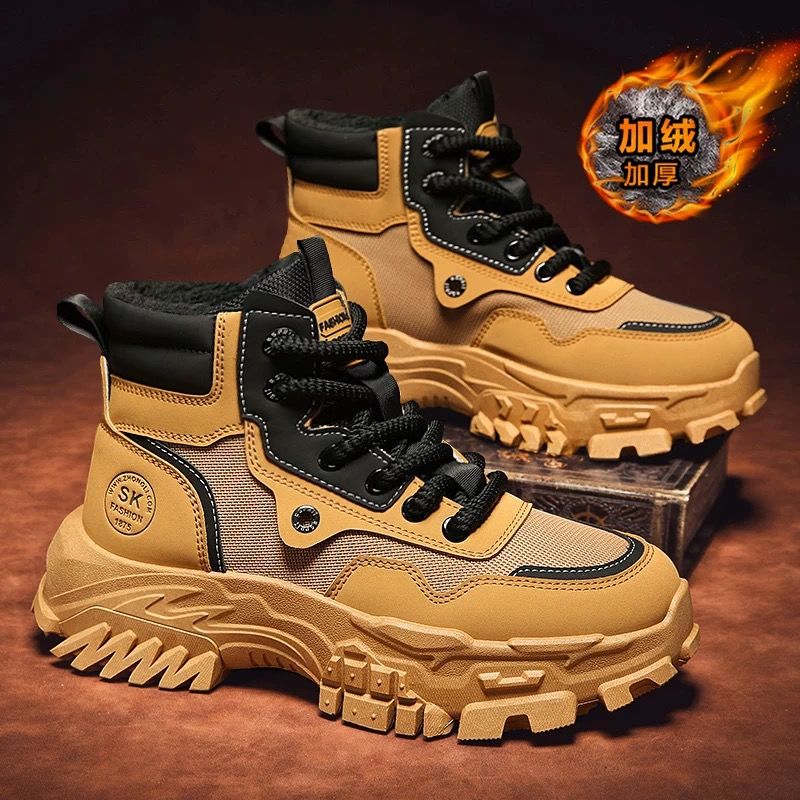 Men's wholesale sneaker L960-1 - Khaki Fur-Lined