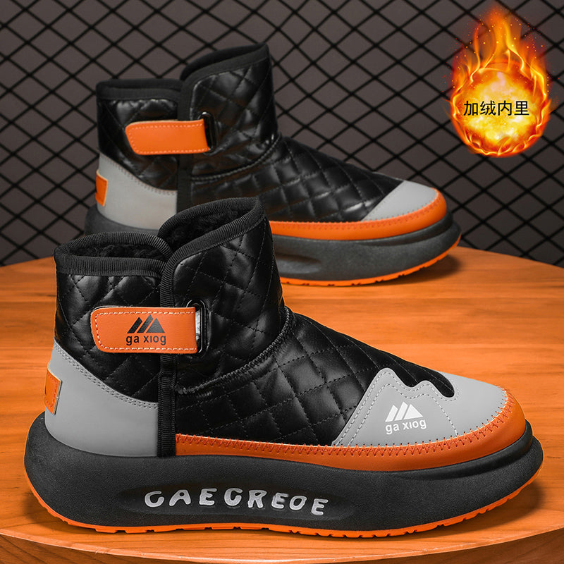 Men's wholesale sneaker M977 - Black/Orange Fur-Lined