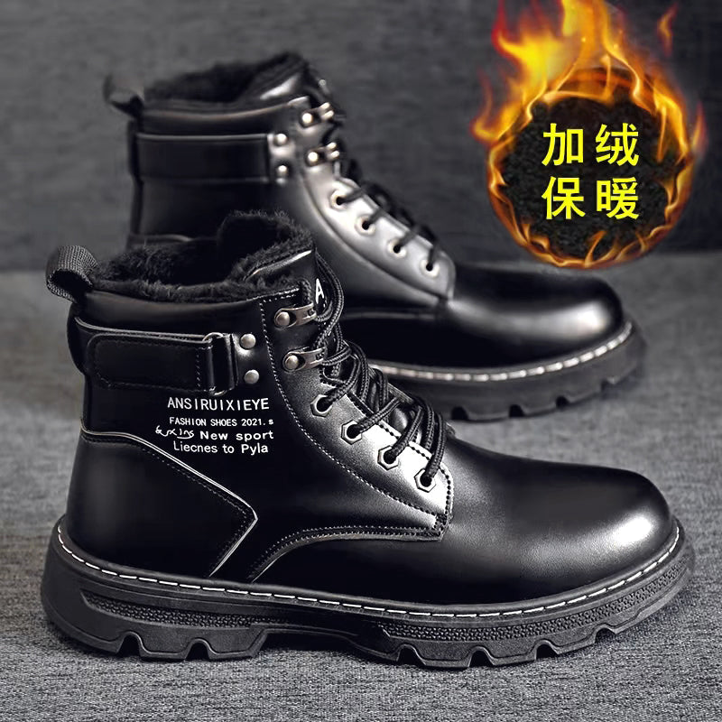 Men's wholesale sneaker Y522-1 - Black Fur-Lined